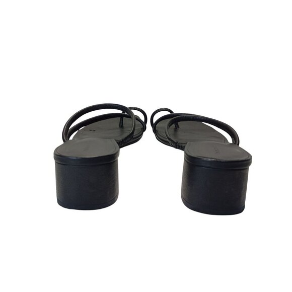 Reformation Black Strappy Square Toe Heeled Sandals Size 8 Womens - Picture 7 of 9